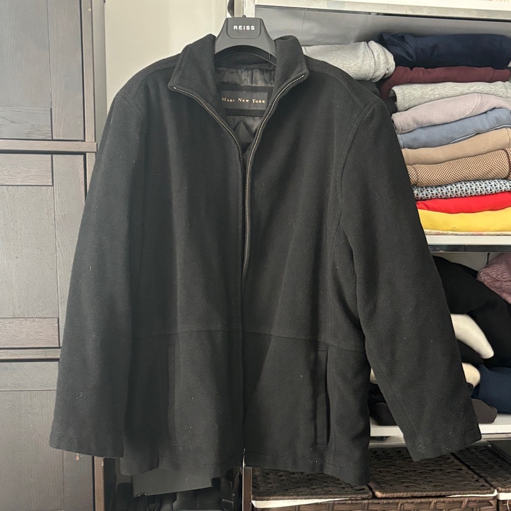 Marc New York Wool Blend Classic Black Men's Jacket large